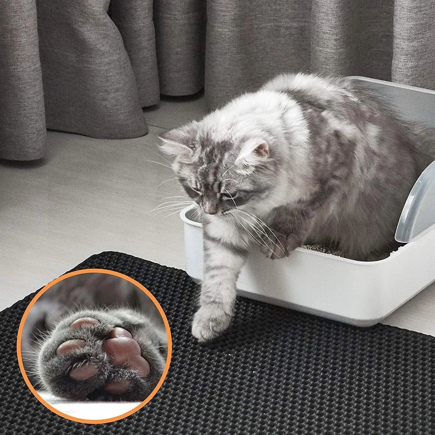 Double-Layer Anti-Tracking Cat Litter Mat