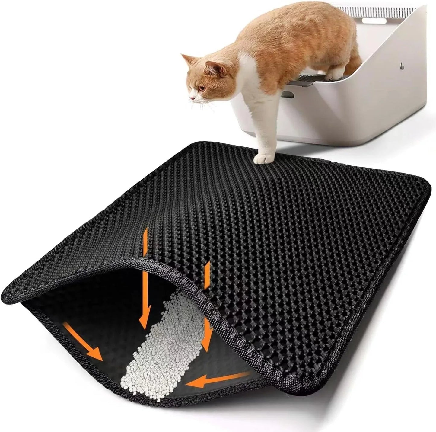 Double-Layer Anti-Tracking Cat Litter Mat