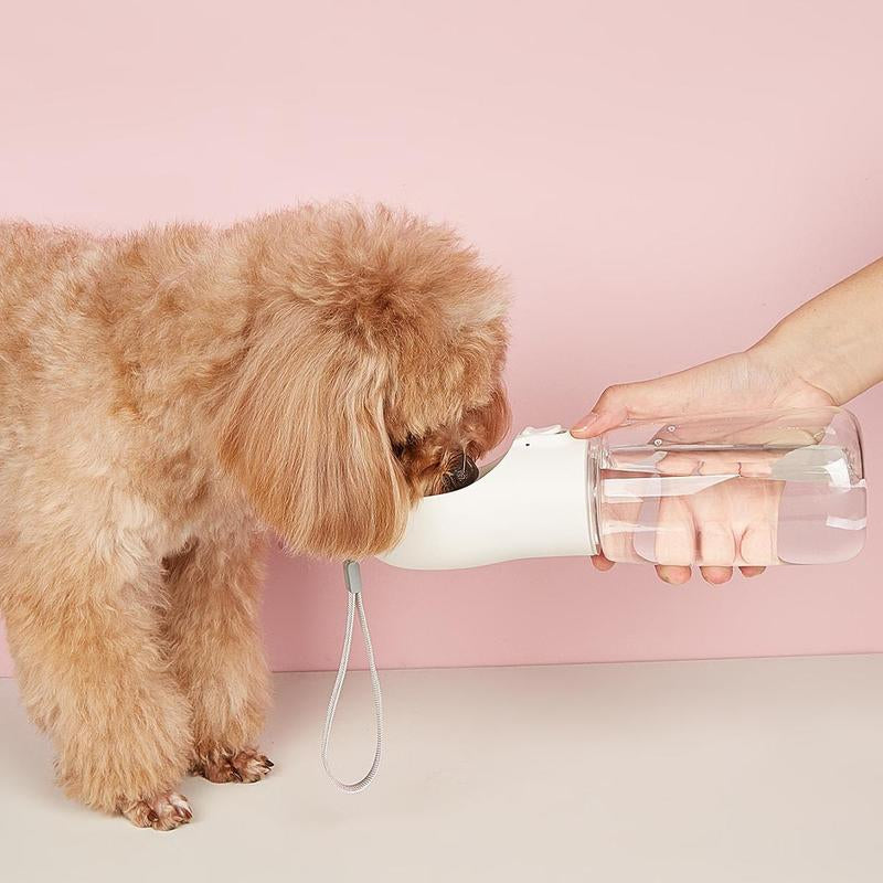Portable Pet Dog Water Bottle, 1 Count Solid Color Pet Drinking Bowl with Rope, Pet Feeding Supplies for Outdoor Travel