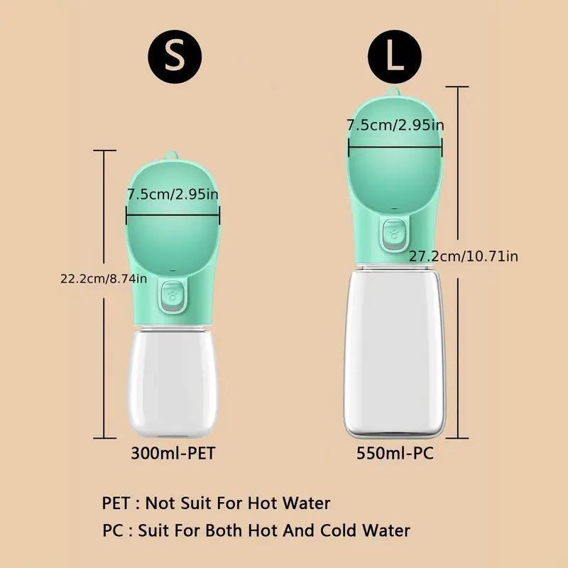 Portable Pet Dog Water Bottle, 1 Count Solid Color Pet Drinking Bowl with Rope, Pet Feeding Supplies for Outdoor Travel