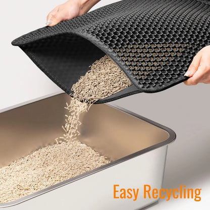 Double-Layer Anti-Tracking Cat Litter Mat