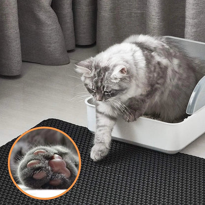 Double-Layer Anti-Tracking Cat Litter Mat