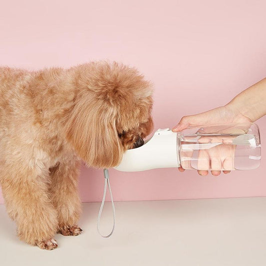 Portable Pet Dog Water Bottle, 1 Count Solid Color Pet Drinking Bowl with Rope, Pet Feeding Supplies for Outdoor Travel