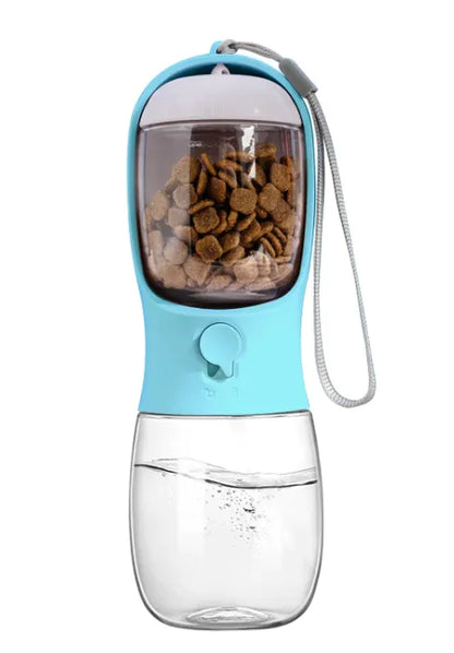 2-in-1 Portable Dog Water Bottle & Food Feeder – Stay Hydrated Anywhere !
