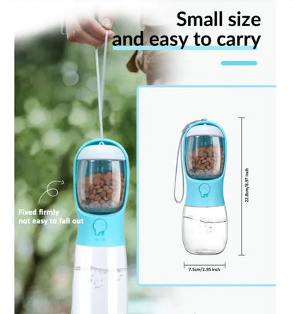 2-in-1 Portable Dog Water Bottle & Food Feeder – Stay Hydrated Anywhere !