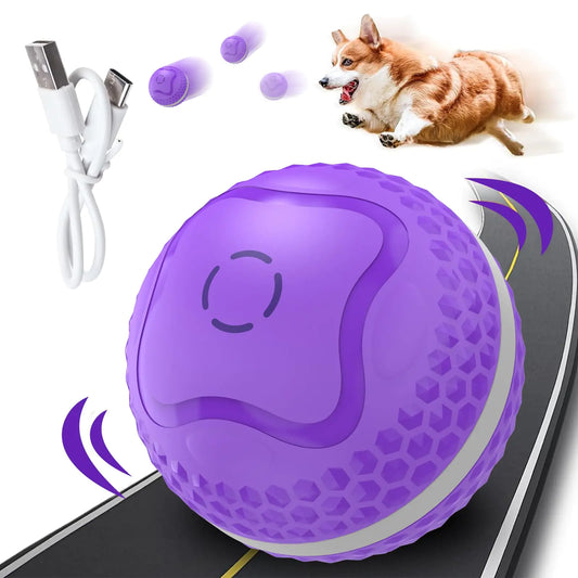 HFSMOO Interactive Dog Toys Ball Peppy Pet Ball for Dogs Automatic Rolling Ball Toy Automatic Moving Bouncing Rotating Ball Interactive Dog Toy Activated Rolling Wicked Ball for Medium Large Dogs